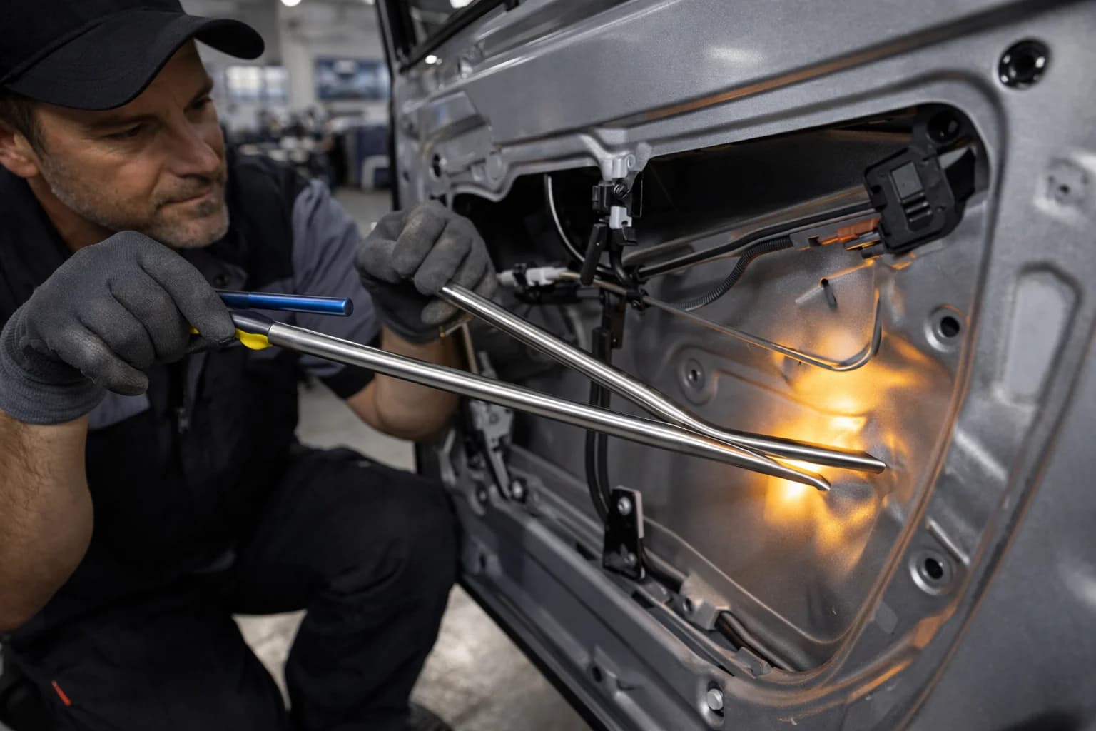 Professional paintless dent repair service at JA Collision in Lytle TX